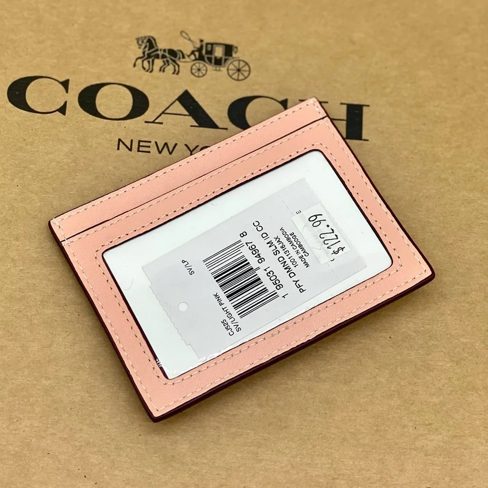 Coach Slim Id Card Case With Puffy Diamond Quilting